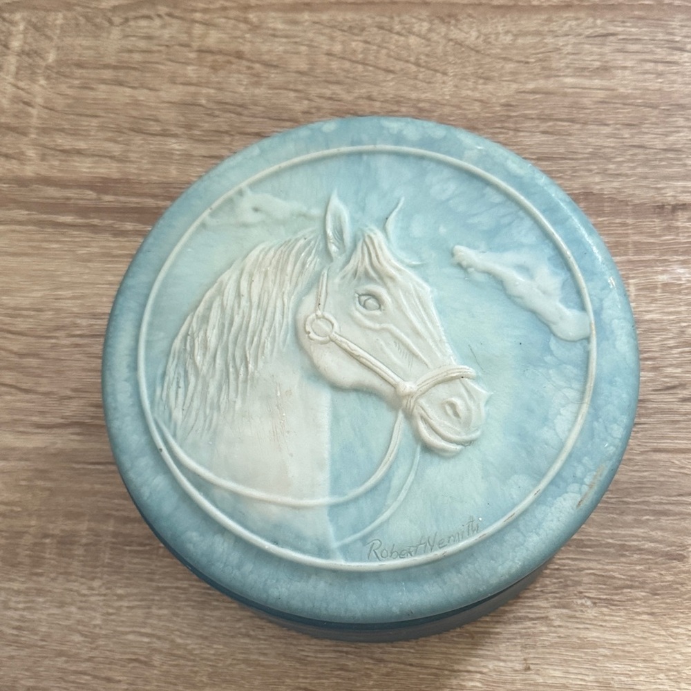 Vintage 1970’s Horse Soapstone Trinket Box